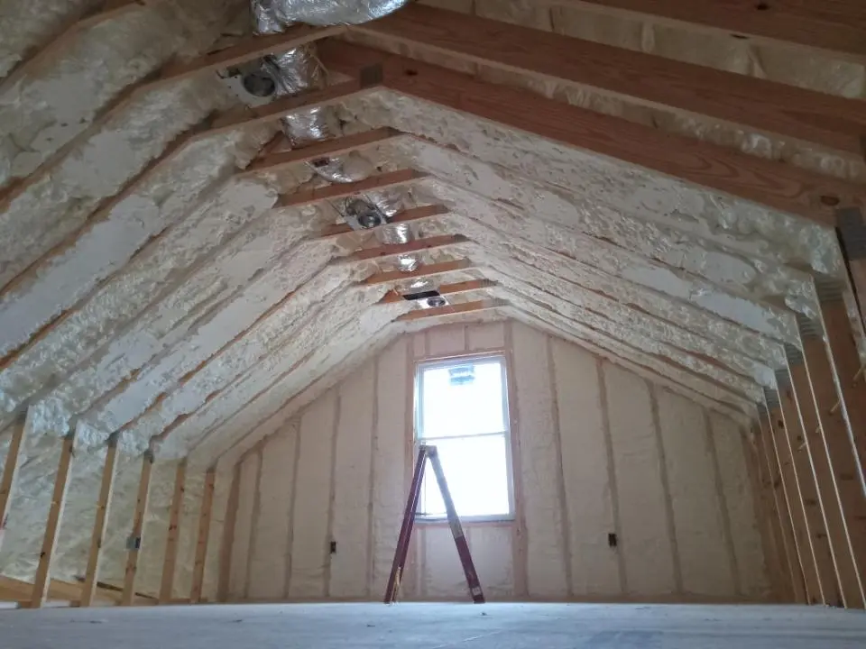 Spray foam roofing application for Crawl Space Insulation project in Idylwood
